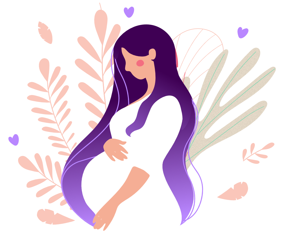 Ilustración de una mujer embarazada